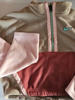 Girls Nike Quarter Zip Fleece Crop Jacket